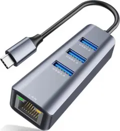 USB C-LAN変換アダプター+USB 3.0 拡張ポート3口 212K295