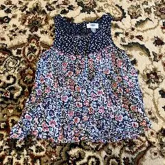 花柄　ノースリーブ　チュニック