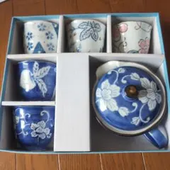三洋陶器 龍峰窯 手描き 染付 赤絵 酒器セット ワインクーラー ワイン