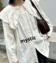 BIG襟◆フリル◆麻混◆天然素材