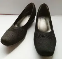 【超美品】fitfit メッシュニットバレエシューズ 23.5cm黒コンフォート