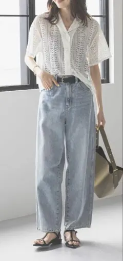グローバルワーク goodデニム バギーパンツ L レディース