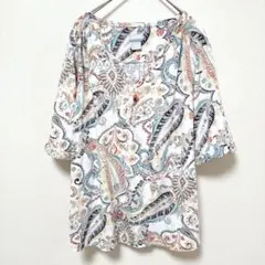 良品✨エトロ 花柄 ノースリーブ シャツ Lサイズ相当 表記42 色鮮やか 