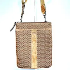 0273 COACH ショルダーバッグ シグネチャー ブラウン