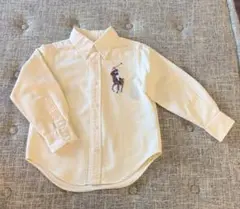 Ralph Lauren ビックポニー長袖ボタンダウンシャツ　イエロー100