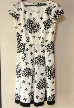 【美品】M’S GRACY 花柄ウエストリボン付きドレス(ワンピース)