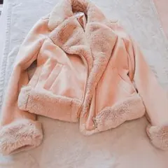 リランドチュール フェイクファーライダースジャケット