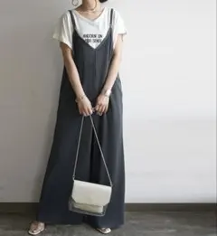サロペット　キャミワンピ　グレー　Lのサムネイル