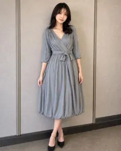 INDIVIインディヴィ　ラップドレスワンピース