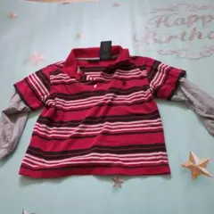 U.S. Polo Assn. 赤ストライプポロシャツ