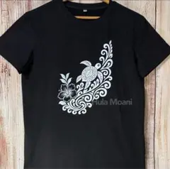 ホヌのトライバルTシャツ♡ハワイアン フラダンス♡カヒコ 海亀 ハイビス♡アロハ