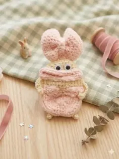 あわ〜いピンクのパクパクリボンちゃん　キーケース　パクパクモンスター