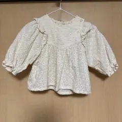 アプレレクール 80cm お花刺繍 ブラウス アイボリー レース