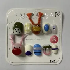 032 カラフルキャラクターネイルチップセット Sサイズ