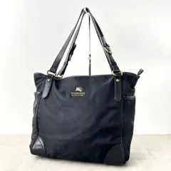 【良品✨】BURBERRY BLUE LAVEL ナイロン トートバッグ 黒
