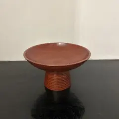 茶道具　表千家　干菓子器碌々斎好　高杯　摺漆