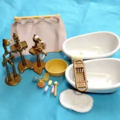 シルバニアファミリー 【お風呂セット】 バスルーム 小物付き まとめ売り