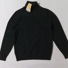 新品未着用 ユニクロ ソフトジロンラムタートルネックセーター ダークグリーン
