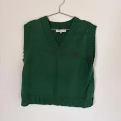 U.S. POLO ASSN. ニットベスト 緑 Fのサムネイル