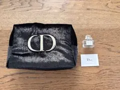 Dior ノベルティ ホリデー ミスディオール ブルーミングブーケ ポーチ 黒
