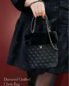 Diamond Quilted Chain Bag herlipto ノベルティ