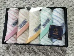 MUSK CLUB　カラフルストライプタオルハンカチ5枚セット