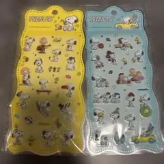 PEANUTS スヌーピー キャラクターぷくぷくぷっくりシール 2シートセット