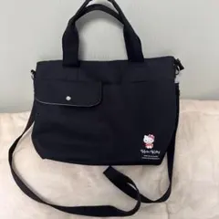 ハローキティ 2wayトートバッグ 黒　しまむら