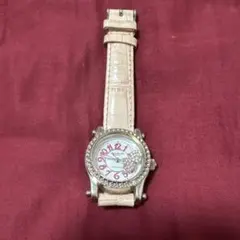 ピンク レザー 腕時計 ストーン装飾のサムネイル