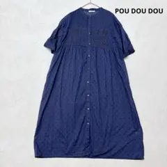 pou dou dou インド綿　ワンピース　ピンタック　ドット　水玉　チェックのサムネイル