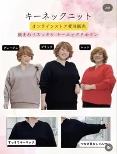 ☆いま★様　しまむら×けいこ コラボ　キーネックニット　新品タグ付