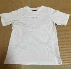 値下げしました‼️アニエスベー　ホワイト ロゴTシャツ プリント入り　Mサイズ