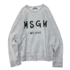 MSGM MILANO ロゴスウェット トレーナー ライトグレー イタリア製