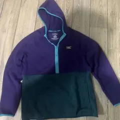 L.L.Bean フード付きフリース 紫と緑