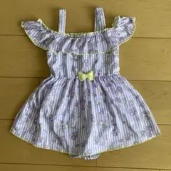 女の子向けオフショルダー水着