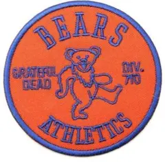 アイロンワッペン DEAD BEAR デザイン アート オレンジ キャラクター