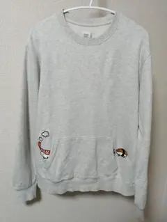 graniph お寿司 ライトグレー スウェット トレーナー Sサイズ 男女兼用