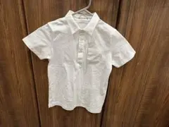 日本製　ミキハウス ホワイト ポロシャツ 130cm 半袖