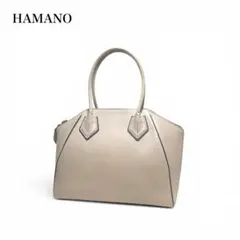 【美品】HAMANO濱野皮革工藝 ハマノ/本革 レザー/バイカラー/ハンドバッグのサムネイル