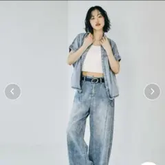 LEPSIM デニムシャツベスト　ケミカルインディゴのサムネイル