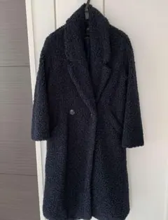 ZARA　テディベアボアコート　ボアコート　ネイビー