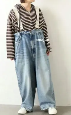 【JOURNAL STANDARD LUXE】М　デニム　麻混　サスペンダー 2025年最新】ジャーナルスタンダード ラックス サスペンダー