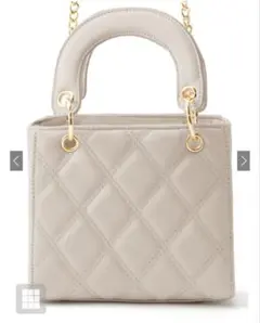 2Wayキルティングチェーンスクエアショルダーバッグ［tr406］