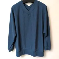 美品☆ハニーズ　GLACIER Vネック 長袖 カットソー ブルー M