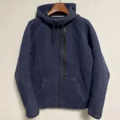 NIKE ナイキ ネイビー フルジップ スムースニットパーカージャケット L