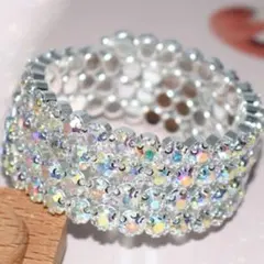 ラインストーン ブレスレット バングル クリスタル ベリーダンス　社交ダンス