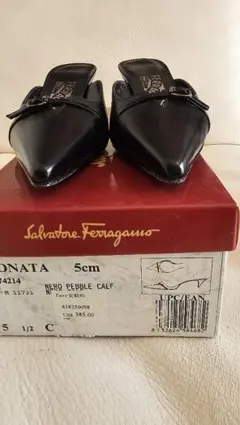 Salvatore Ferragamo ミュール ブラック 5 1/2 C