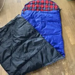 寝袋　ネイビー×ブラック　中はレッドですのサムネイル