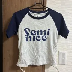 Semi nice ロゴ ラグラン Tシャツ 半袖