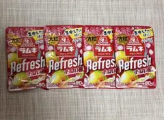 森永　大粒ラムネ　Refreshすっぱい梅味　4袋セットのサムネイル